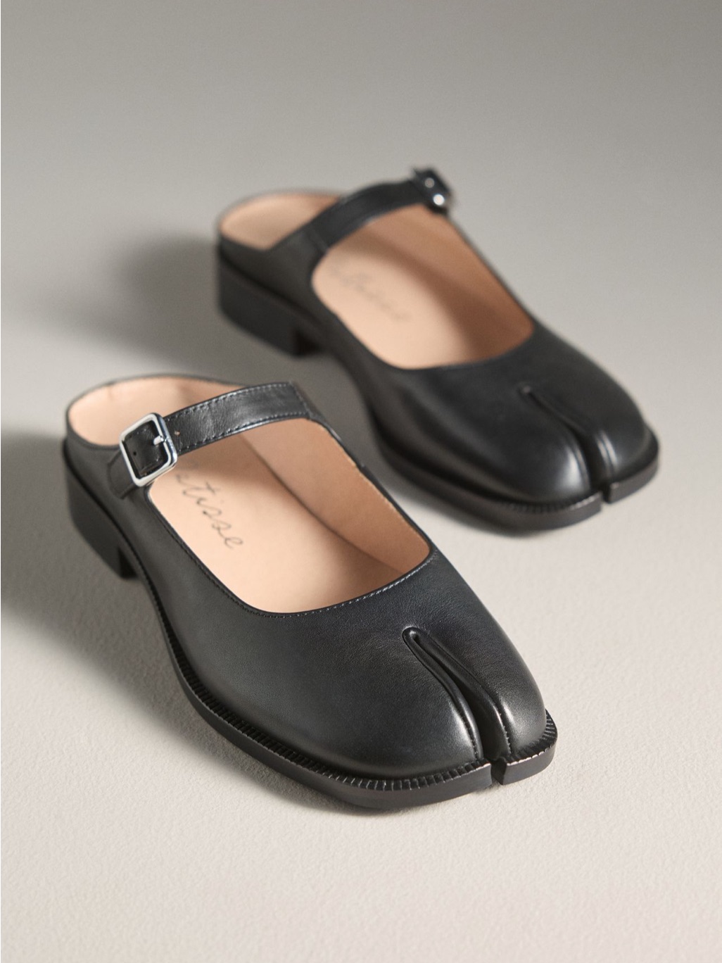 Matisse Black Split-Toe Mary Jane Mules